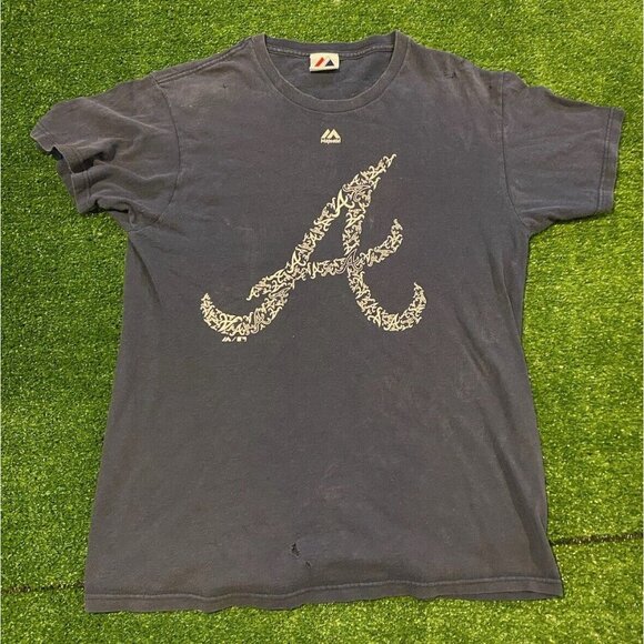 Majestic Other - Majestic Atlanta Braves shirt mens medium Y2K blue adult unisex MLB baseball